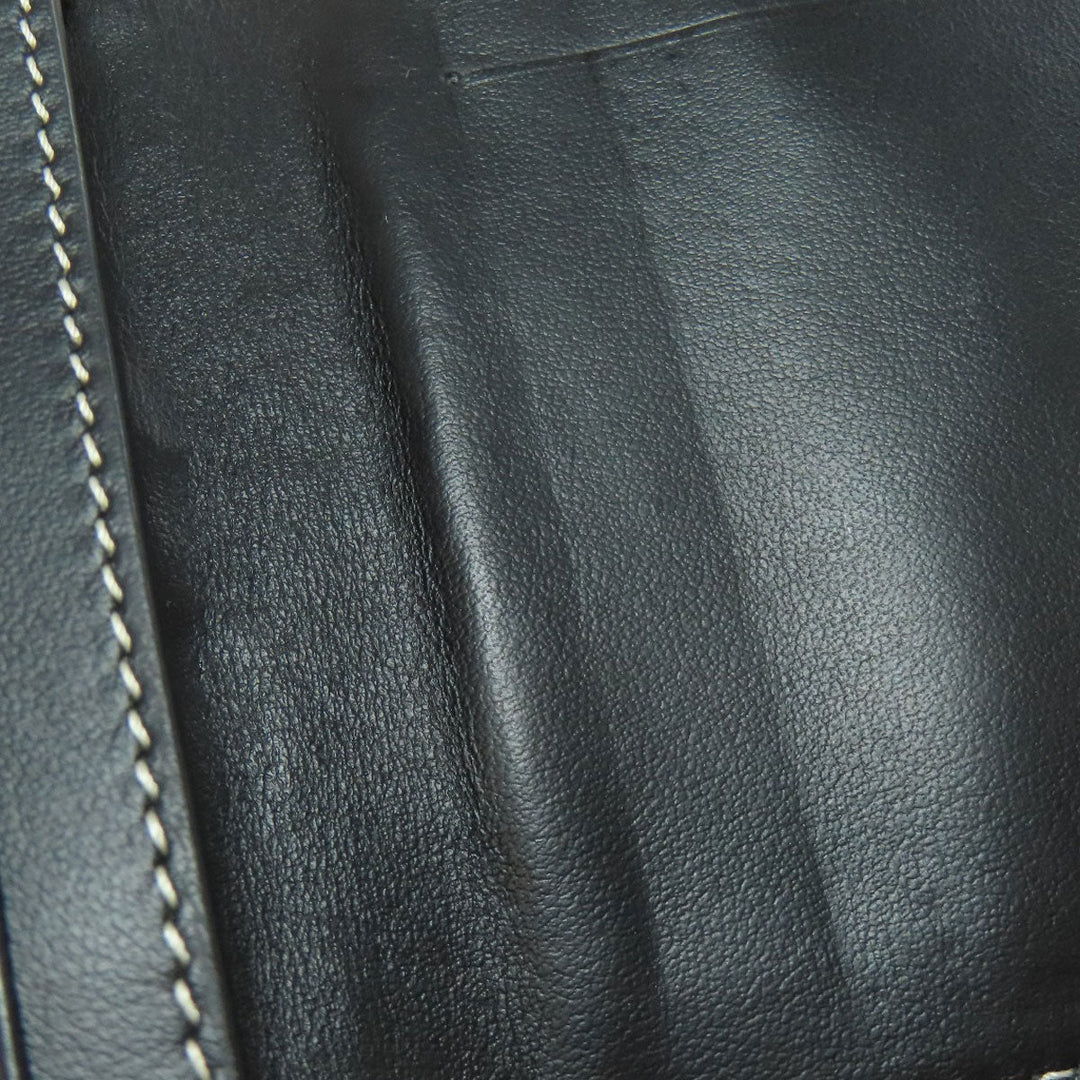 BURBERRY Bifold Wallet canvas blue logo Women Used Authentic