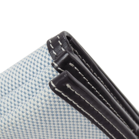 BURBERRY Bifold Wallet canvas blue logo Women Used Authentic