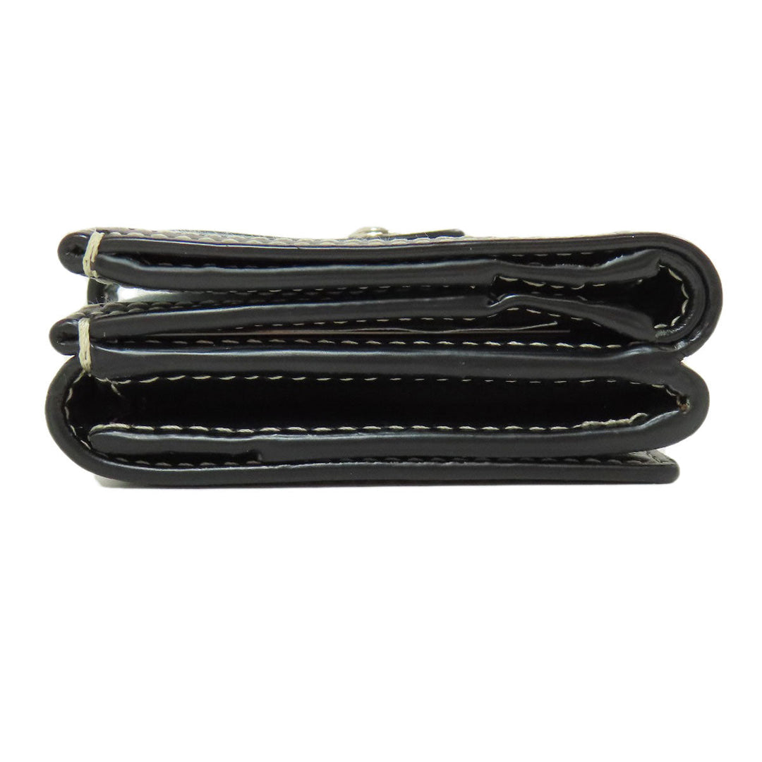 BURBERRY Bifold Wallet canvas blue logo Women Used Authentic