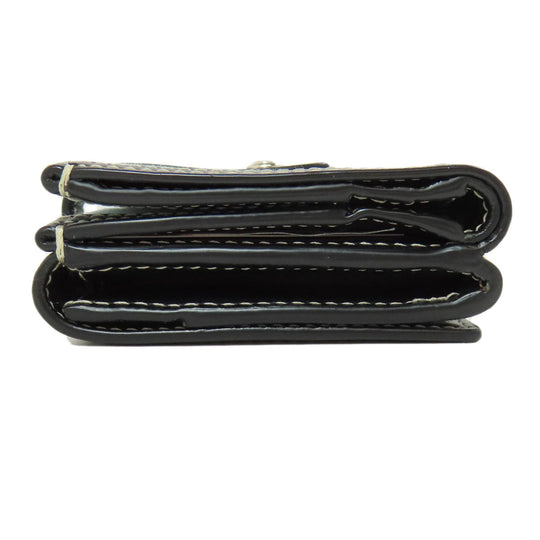 BURBERRY Bifold Wallet canvas blue logo Women Used Authentic