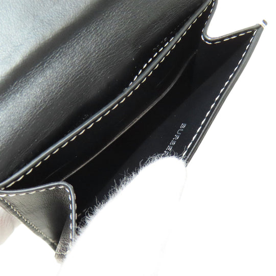 BURBERRY Bifold Wallet canvas blue logo Women Used Authentic