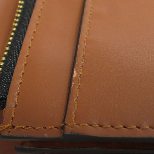 BURBERRY Long Wallet Purse leather Brown Logo motif Women Used Authentic