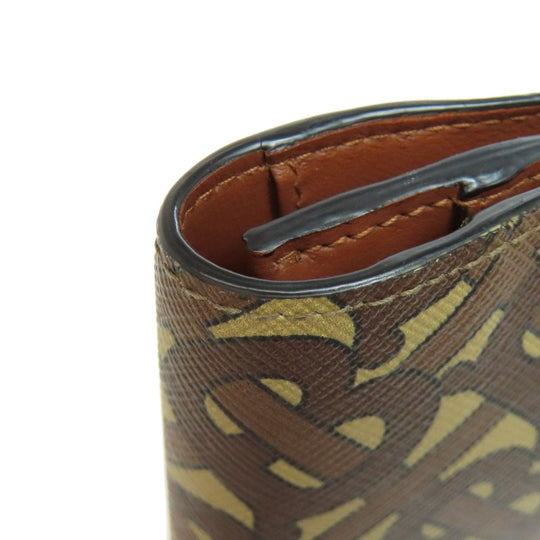 BURBERRY Long Wallet Purse leather Brown Logo motif Women Used Authentic