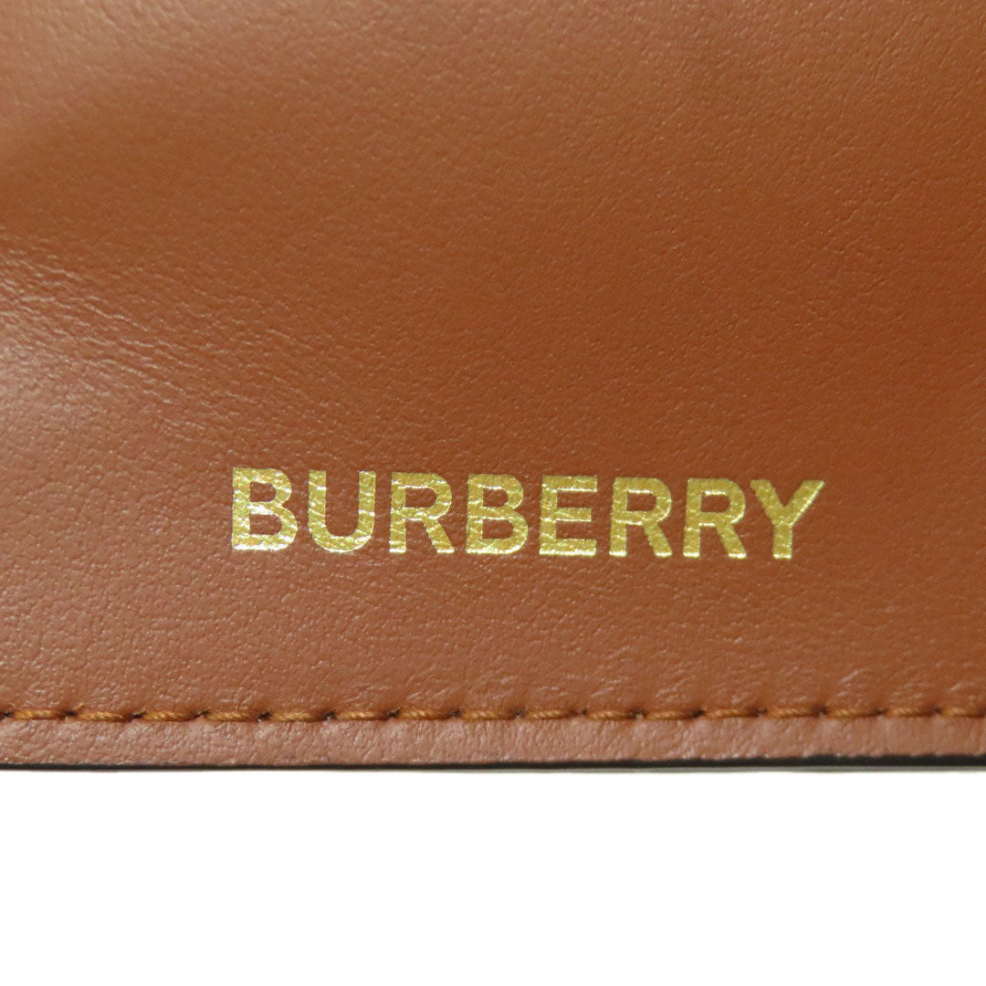 BURBERRY Long Wallet Purse leather Brown Logo motif Women Used Authentic