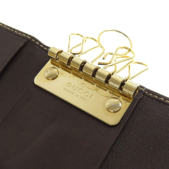 GUCCI Key case Key holder  203551 canvas Brown GG Lovely Women Used Authentic