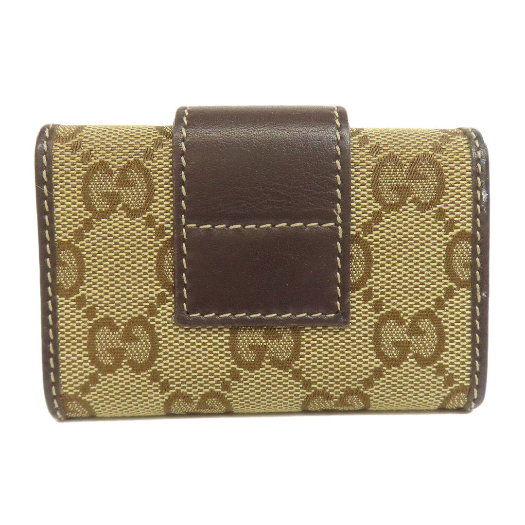 GUCCI Key case Key holder  203551 canvas Brown GG Lovely Women Used Authentic