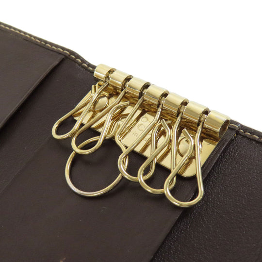 GUCCI Key case Key holder  203551 canvas Brown GG Lovely Women Used Authentic
