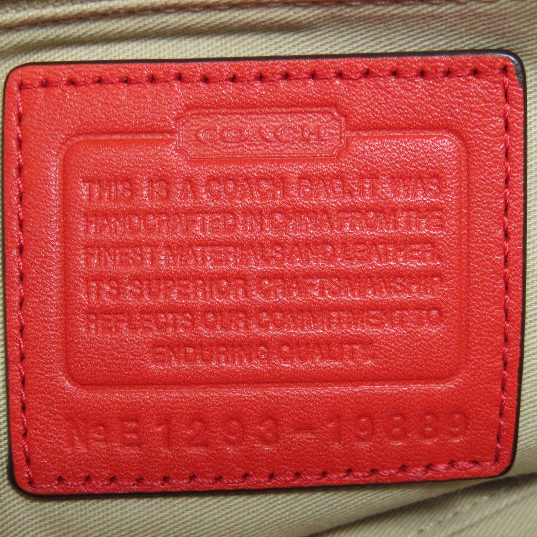 COACH Shoulder Bag 19889 leather Orange Legacy Women Used Authentic