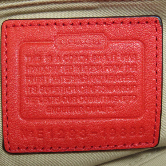 COACH Shoulder Bag 19889 leather Orange Legacy Women Used Authentic