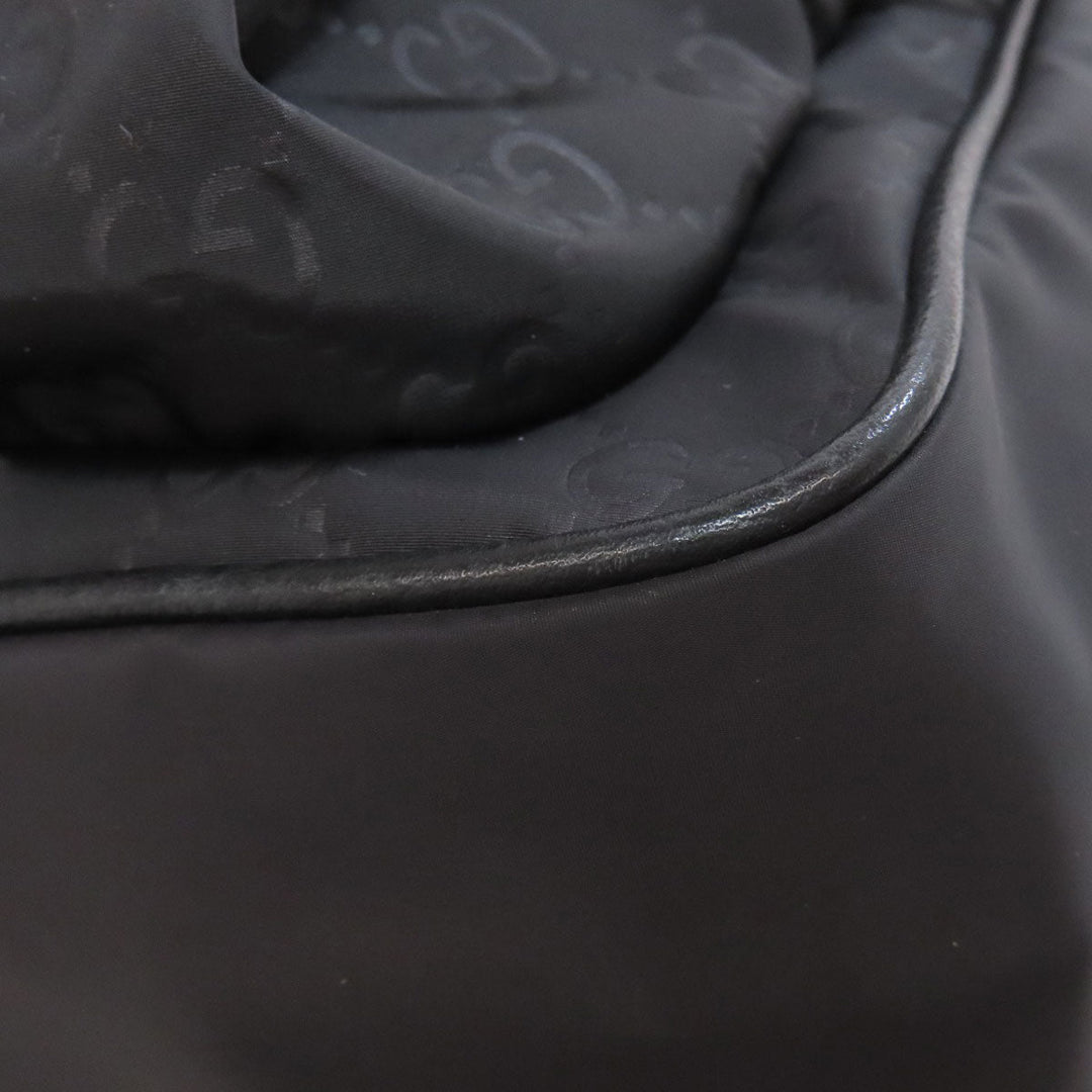 GUCCI Shoulder Bag 387070 Nylon black GG