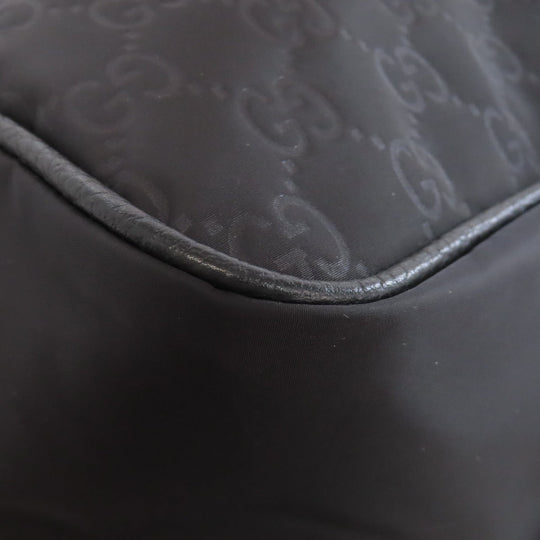 GUCCI Shoulder Bag 387070 Nylon black GG