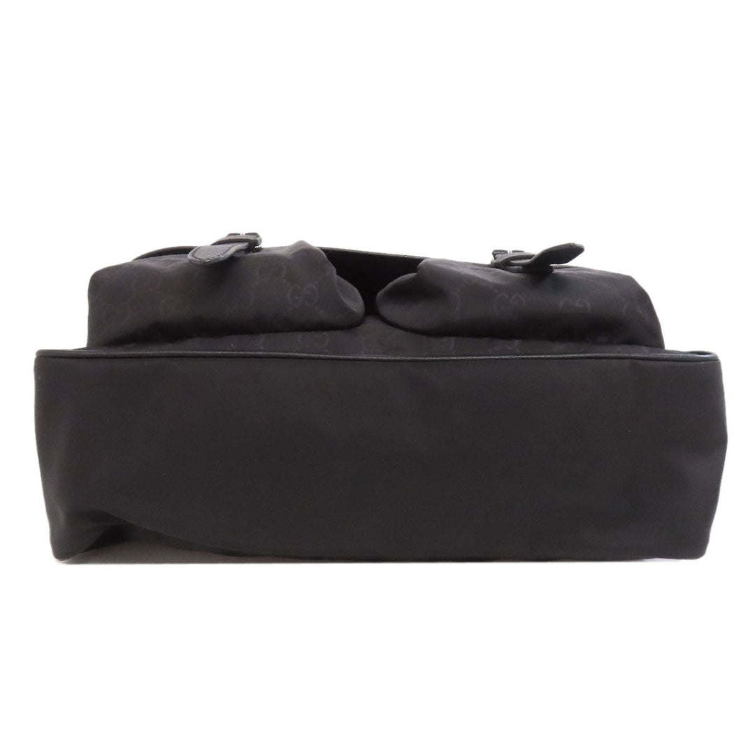 GUCCI Shoulder Bag 387070 Nylon black GG