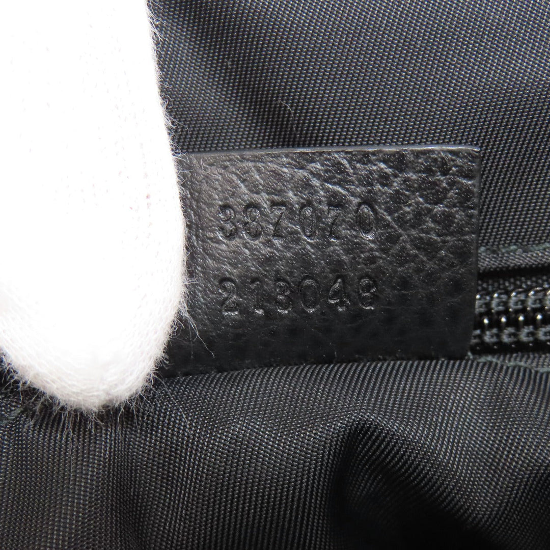 GUCCI Shoulder Bag 387070 Nylon black GG