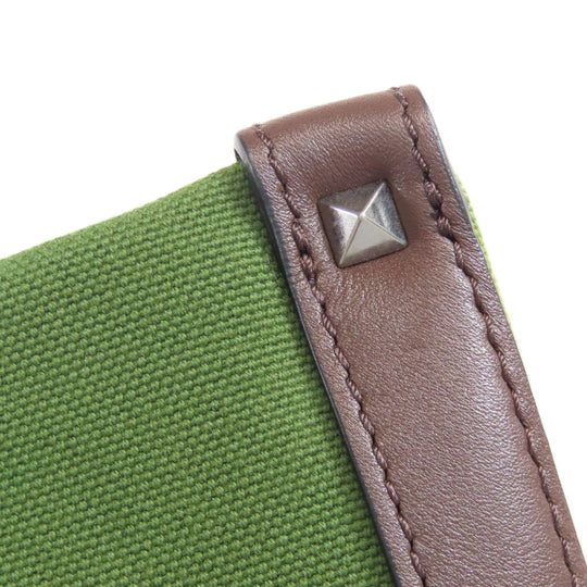 VALENTINO Handbag canvas green logo