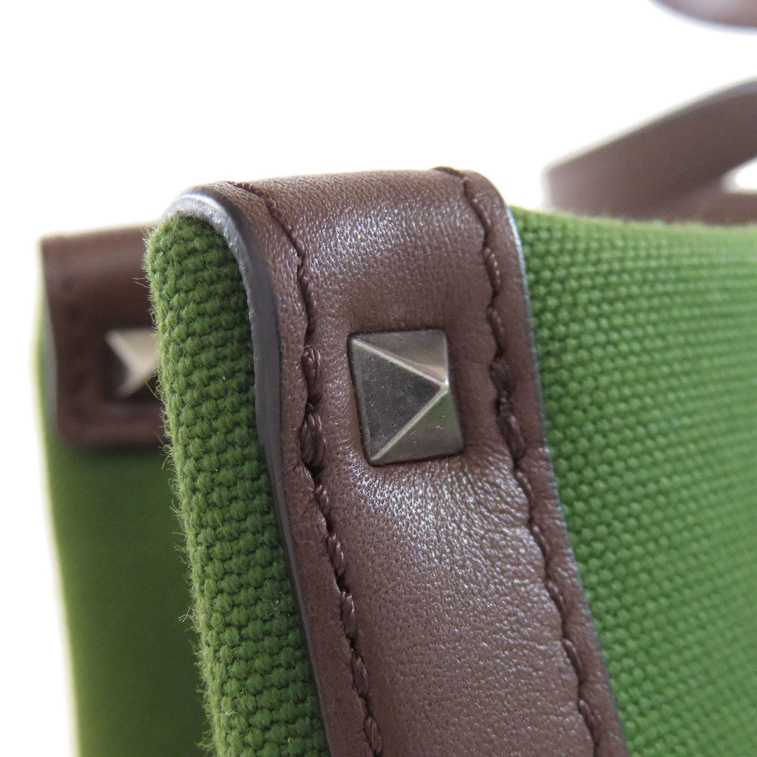VALENTINO Handbag canvas green logo