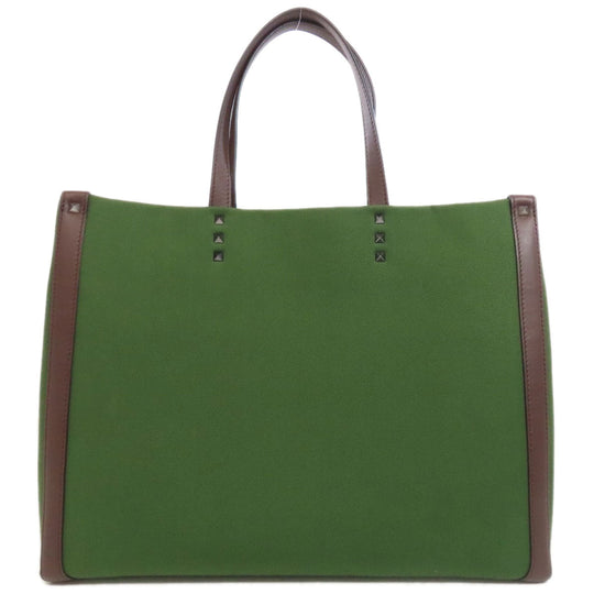 VALENTINO Handbag canvas green logo