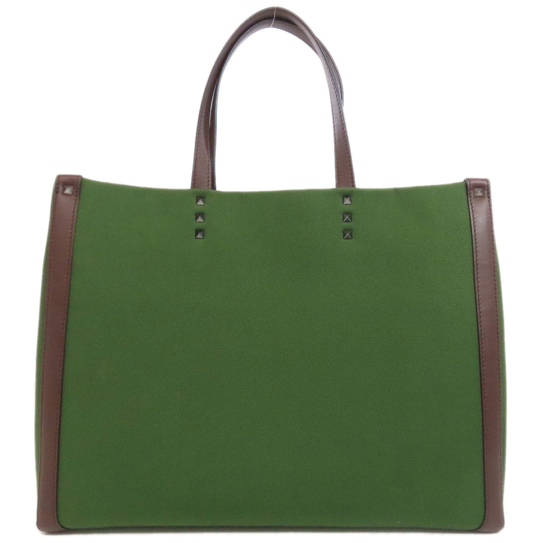 VALENTINO Handbag canvas green logo