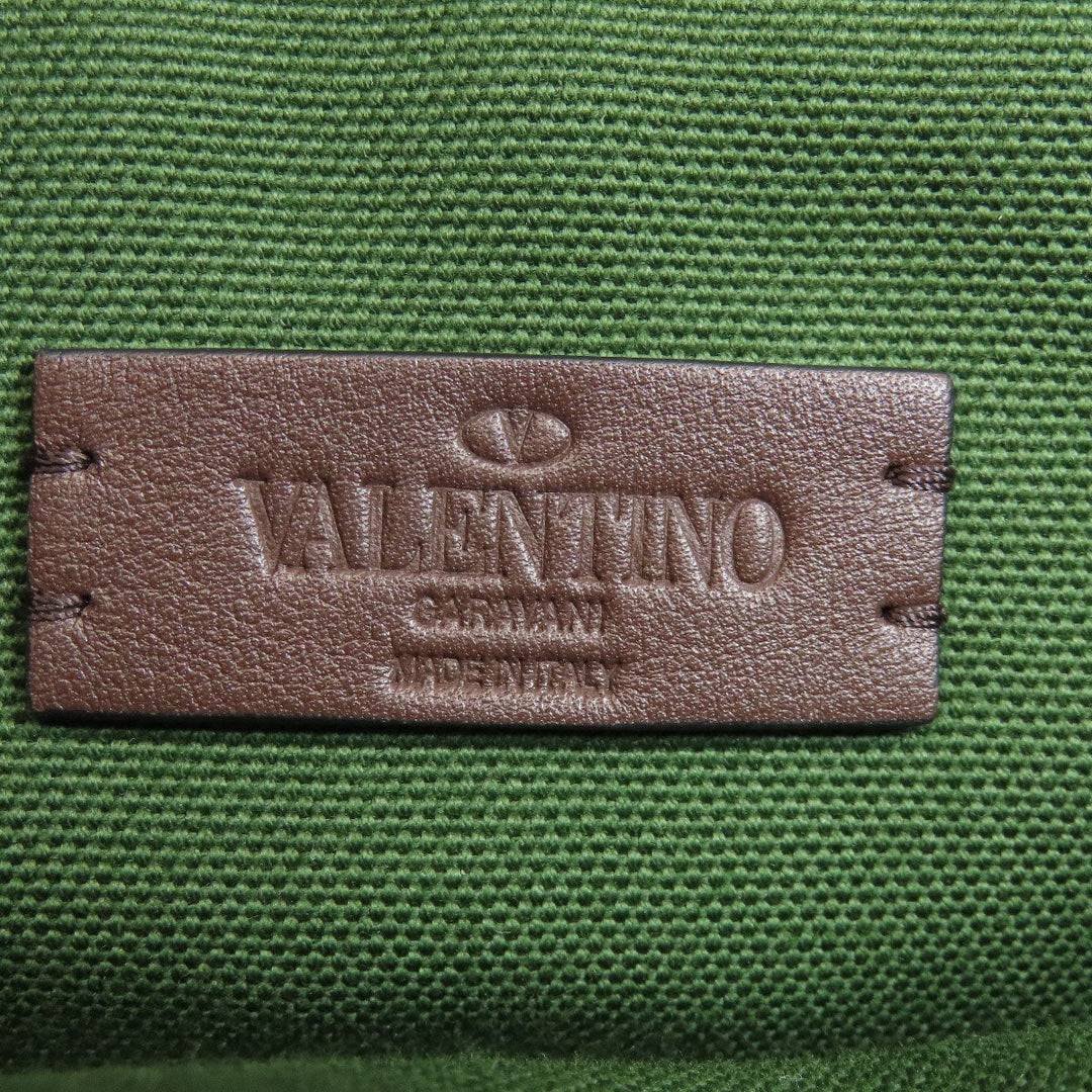 VALENTINO Handbag canvas green logo