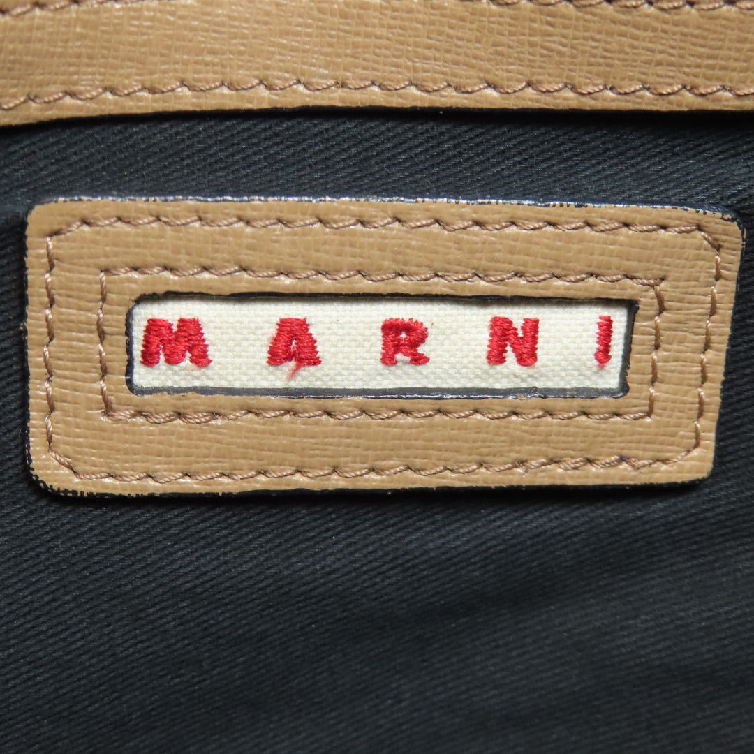 MARNI Shoulder Bag leather Brown one belt