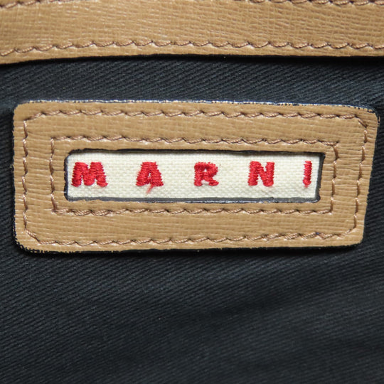 MARNI Shoulder Bag leather Brown one belt