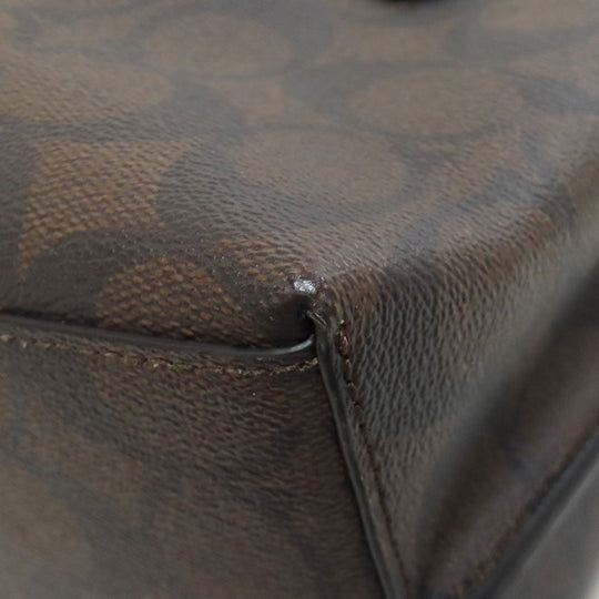 COACH Handbag C4250 PVC Brown Molly Signature 2WAY