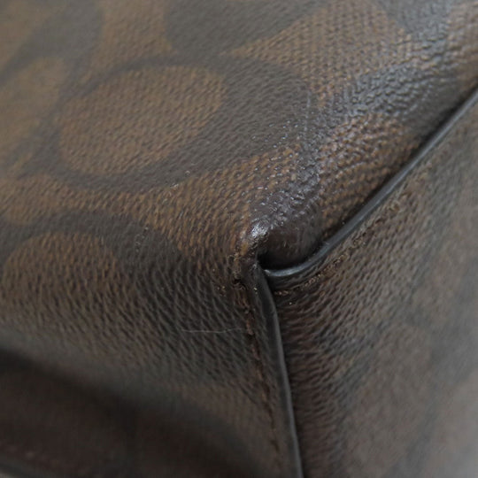 COACH Handbag C4250 PVC Brown Molly Signature 2WAY