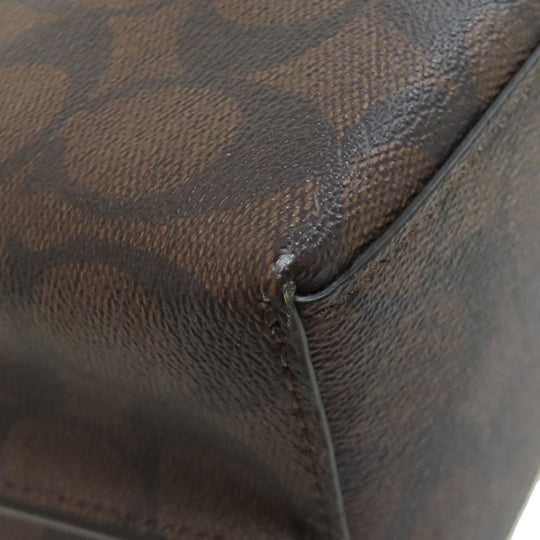 COACH Handbag C4250 PVC Brown Molly Signature 2WAY