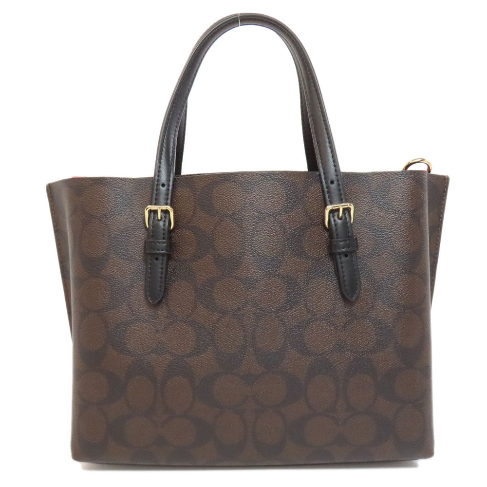 COACH Handbag C4250 PVC Brown Molly Signature 2WAY