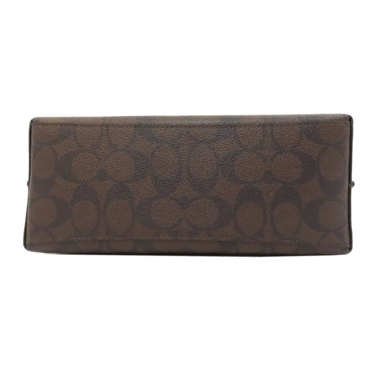 COACH Handbag C4250 PVC Brown Molly Signature 2WAY