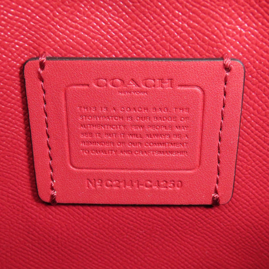 COACH Handbag C4250 PVC Brown Molly Signature 2WAY