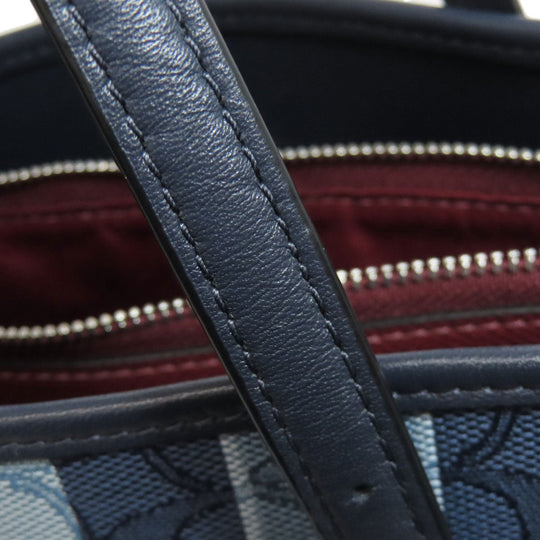 COACH Handbag C8416 canvas blue Molly Tote 25 2WAY