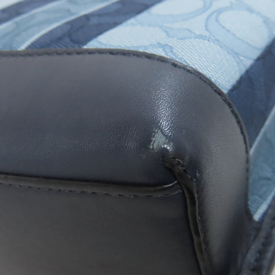 COACH Handbag C8416 canvas blue Molly Tote 25 2WAY