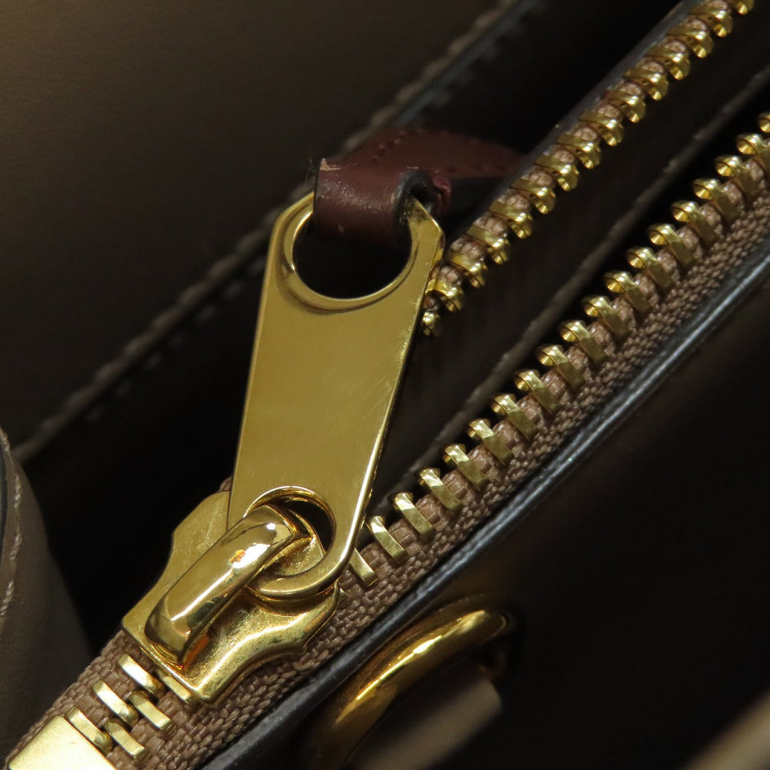 BURBERRY Handbag leather Brown logo