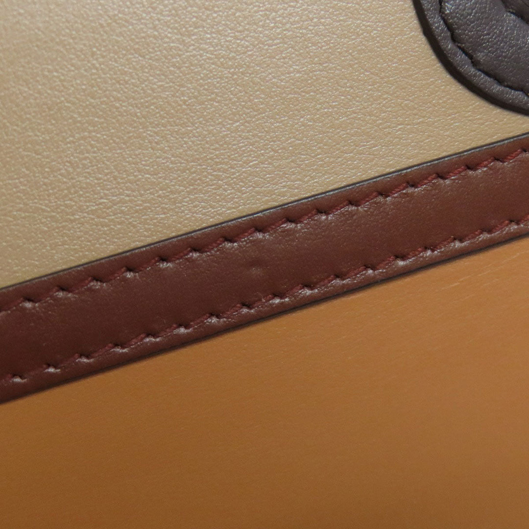 BURBERRY Handbag leather Brown logo