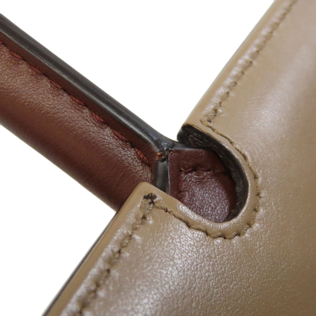 BURBERRY Handbag leather Brown logo
