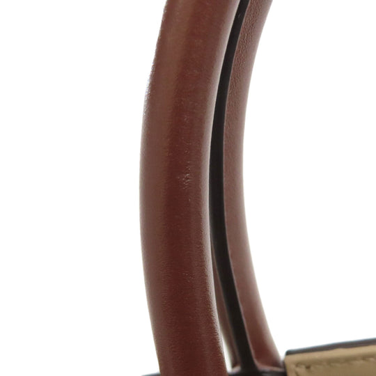 BURBERRY Handbag leather Brown logo