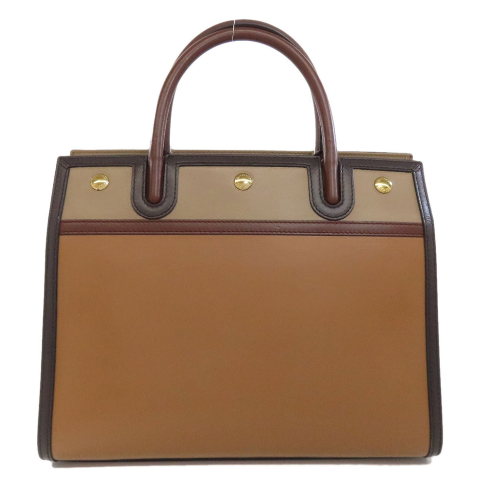 BURBERRY Handbag leather Brown logo