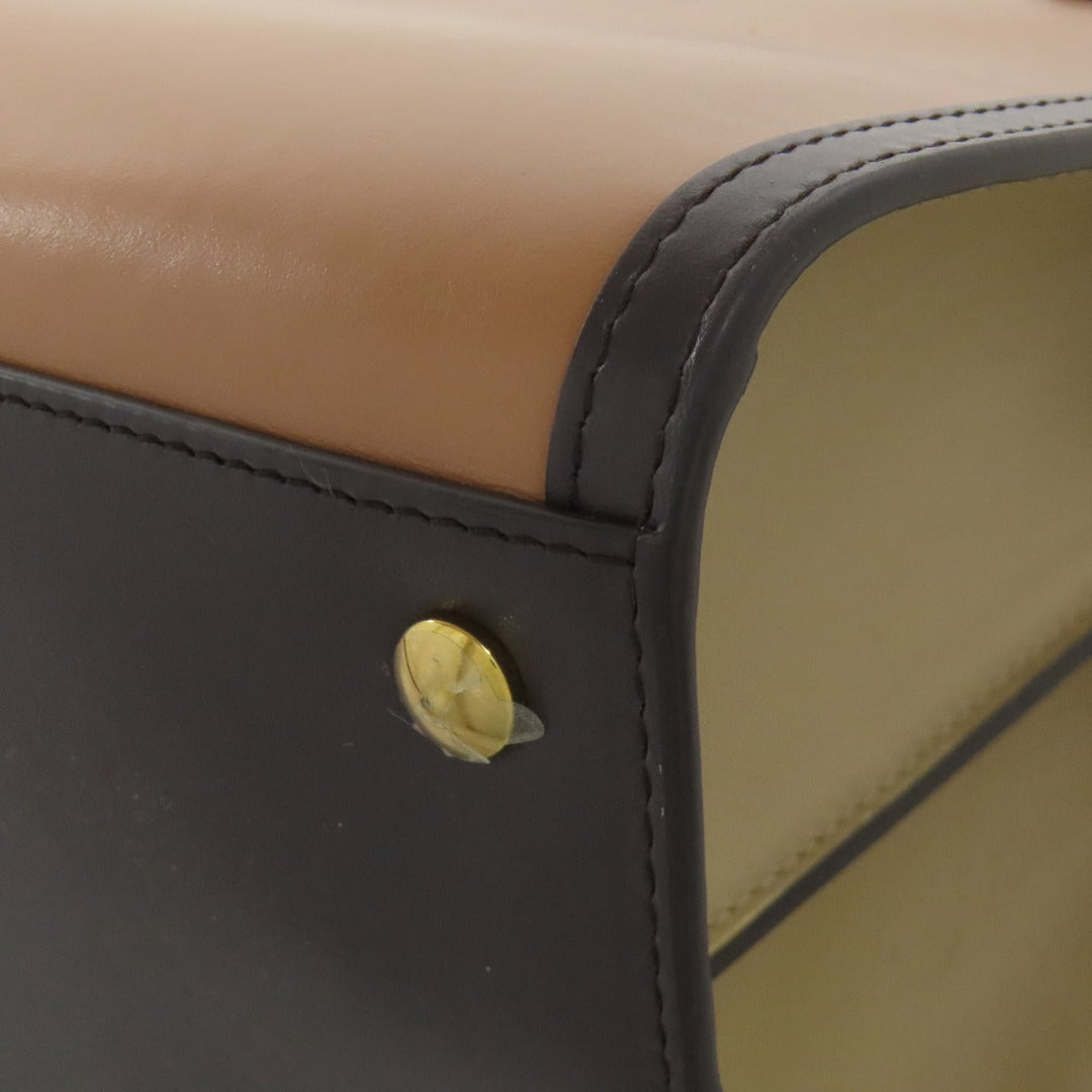 BURBERRY Handbag leather Brown logo