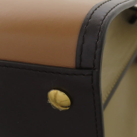 BURBERRY Handbag leather Brown logo