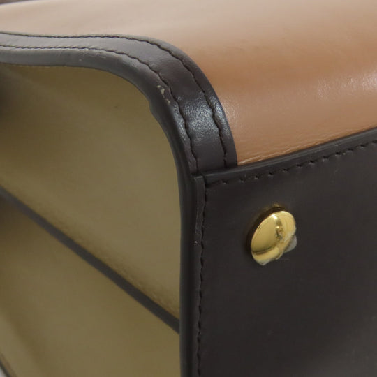 BURBERRY Handbag leather Brown logo