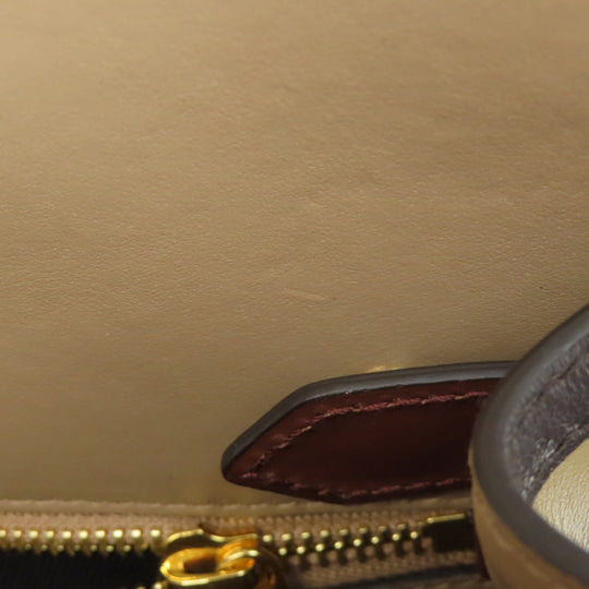 BURBERRY Handbag leather Brown logo