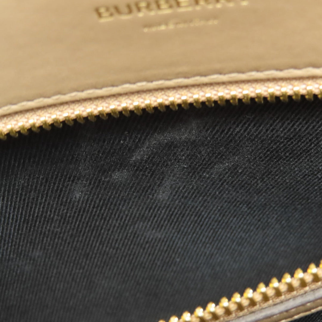 BURBERRY Handbag leather Brown logo