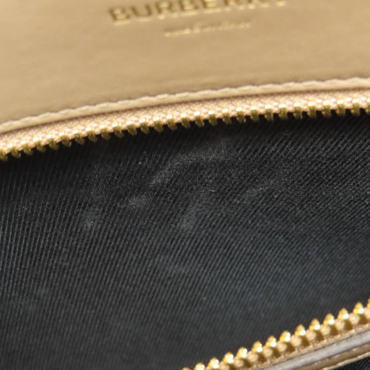 BURBERRY Handbag leather Brown logo