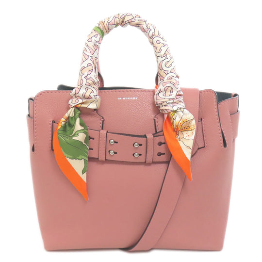 BURBERRY Handbag leather pink 2WAY