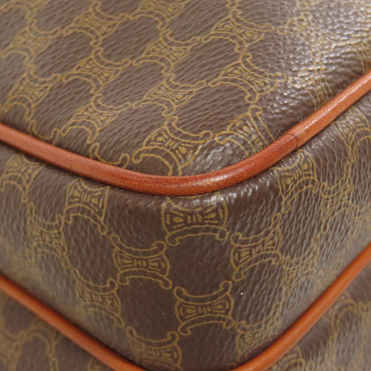 CELINE Shoulder Bag PVC Brown Macadam 2WAY Women Used Authentic