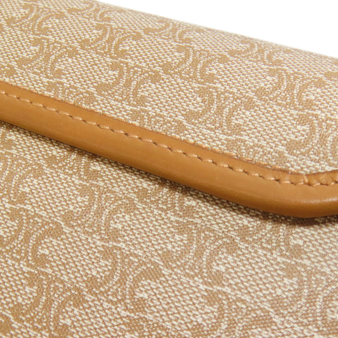 CELINE Shoulder Bag PVC beige Macadam Pattern