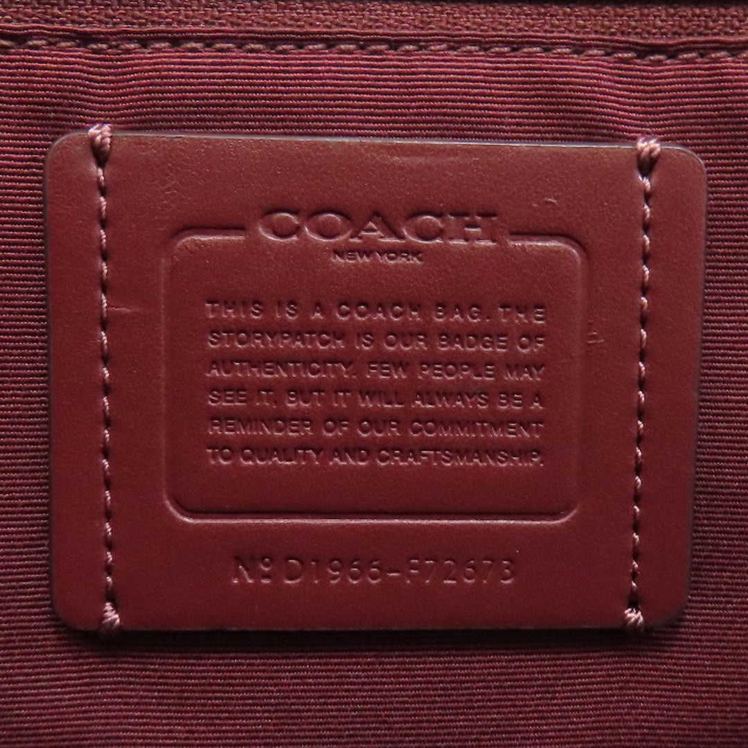 COACH Tote Bag F72673 leather Brown logo