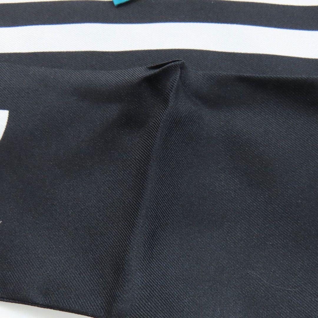 GUCCI scarf 703568 silk black adidas collaboration Women Used Authentic