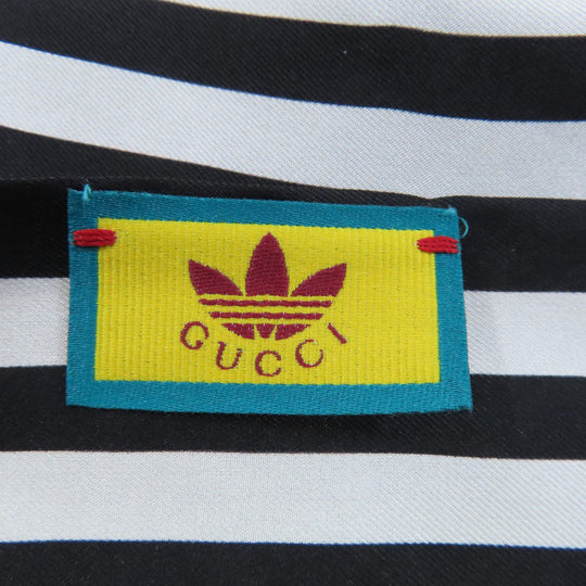 GUCCI scarf 703568 silk black adidas collaboration Women Used Authentic