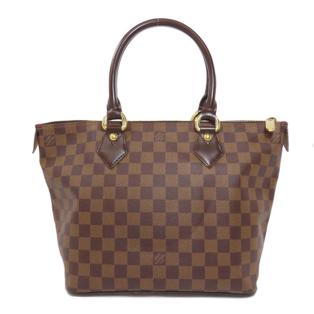 LOUIS VUITTON Tote Bag N51183 Damier canvas Brown Saleya PM Women Used Authentic
